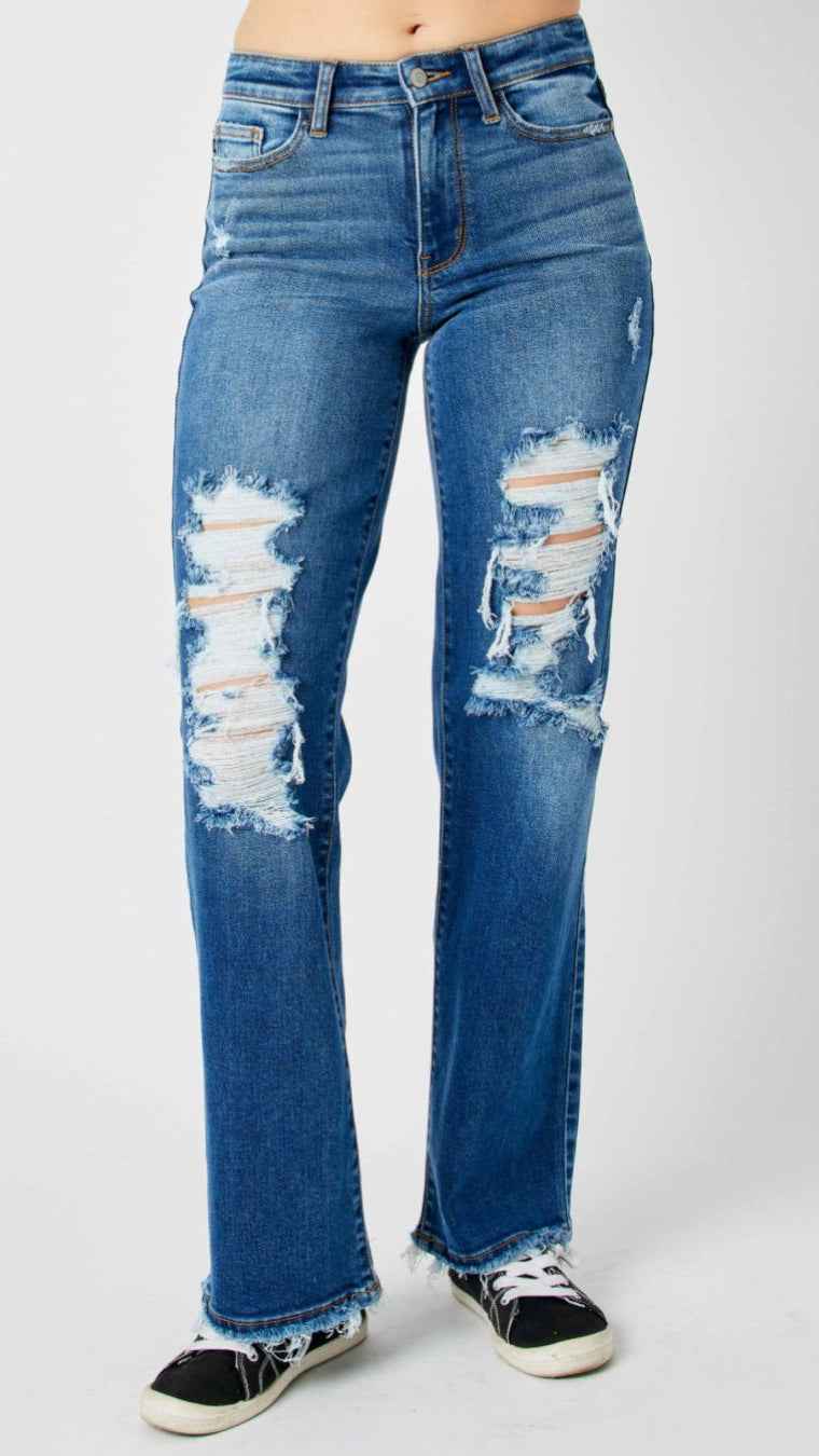 Judy Blue Mid Rise Dad Jeans