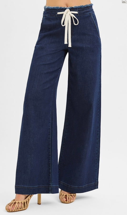 Risen Mid Rise Wide Leg Pant