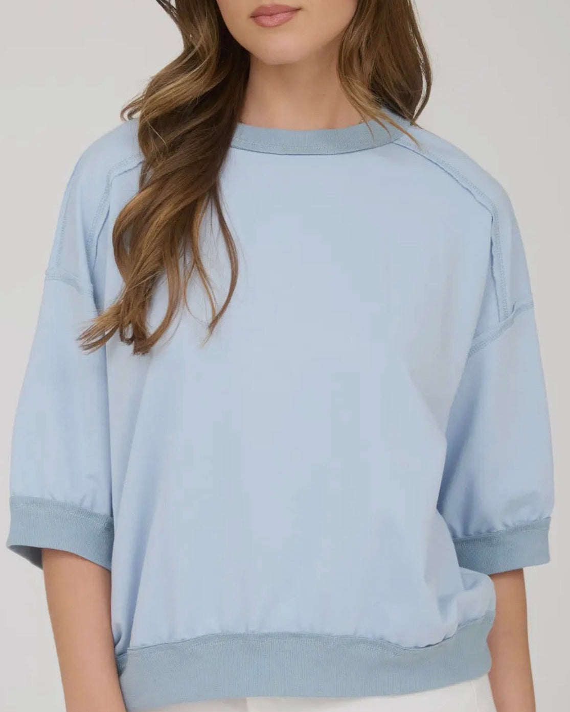 Raglan Short Sleeve Knit Top