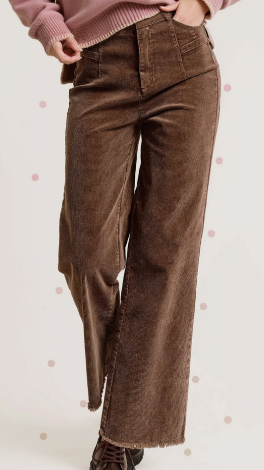 Mineral Washed High Waist Corduroy