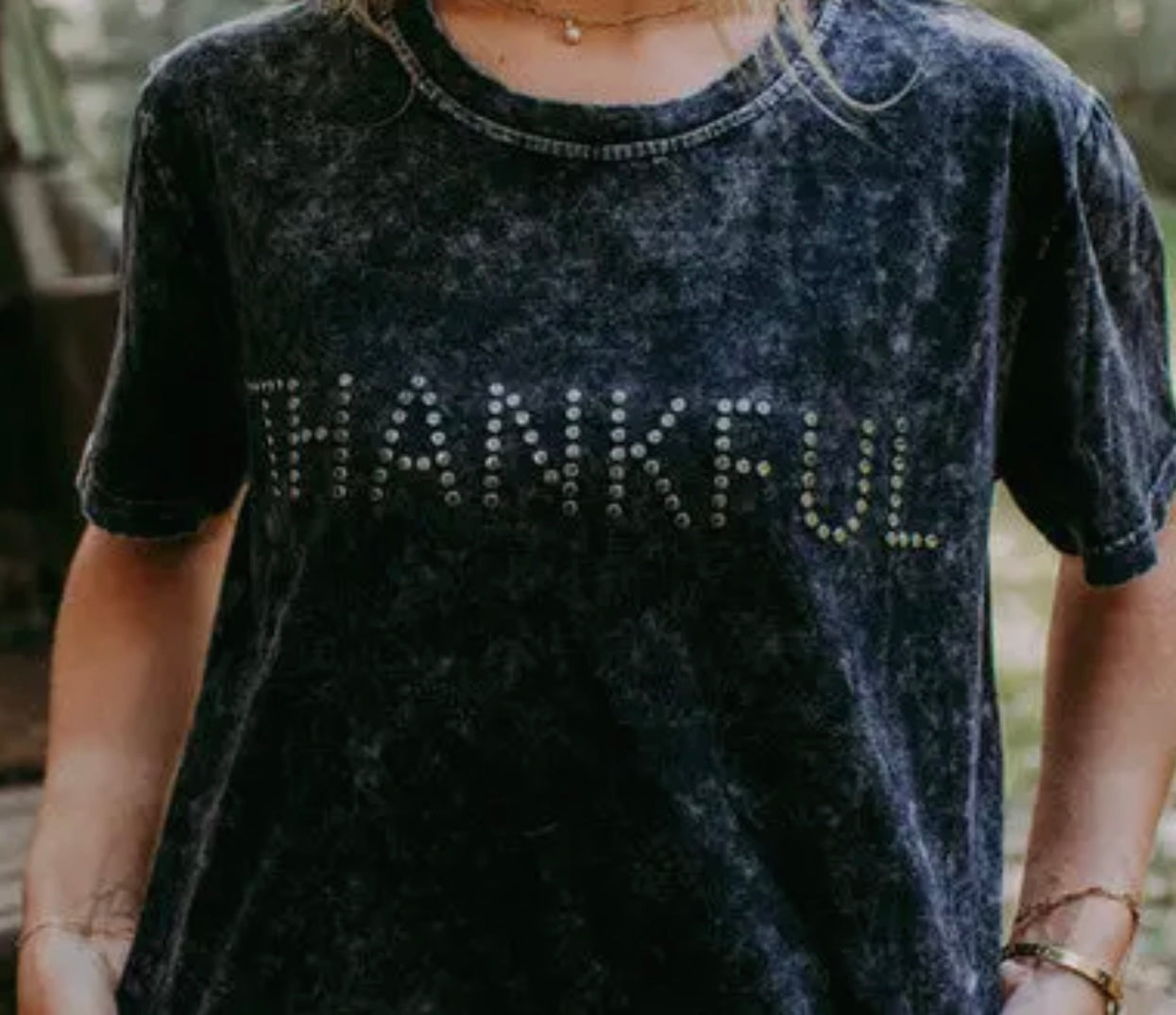 Thankful Acid Washed Tee
