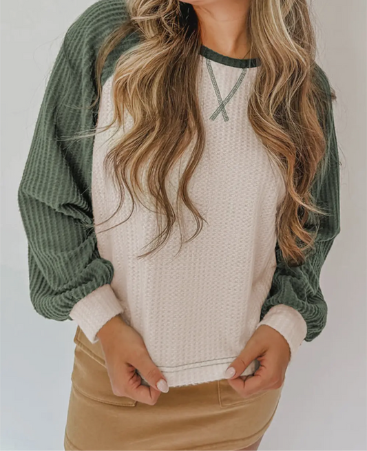 Mist Green Waffle Top